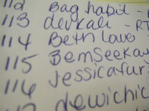 hippocampus contest tracking sheet hippocampus contest tracking sheet with winner number 114 Beth Lowe shown