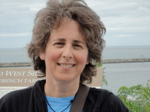 Donna Steiner with Lake Ontario behind her