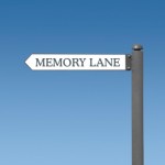 memory lane sign memory lane street sign on blue sky background