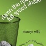 Damn-the-rejections-cover trash can with wadded up papers inside