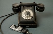 rotary phone and cell phone