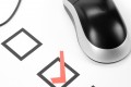 computer mouse with survey checkboxes