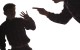 silouette of father yelling at son
