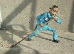 craft of janitor mopping floor