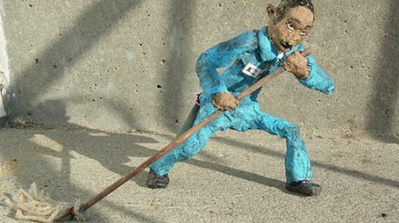 craft of janitor mopping floor