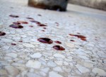 blood drops on linoleum floor