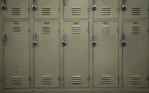 row of beige lockers 