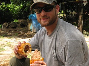 matthew berman with a fruit