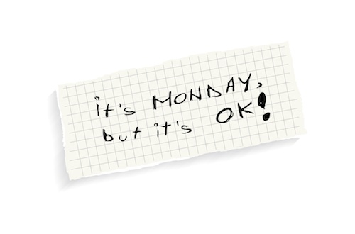 it's monday but it's ok on paper scrap