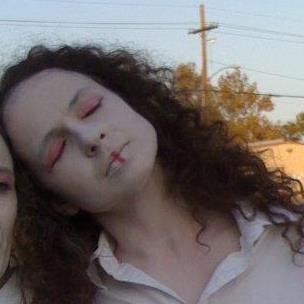 rachael rosner with face painted for show