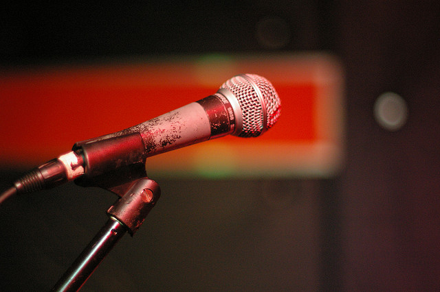 macro shot of mic