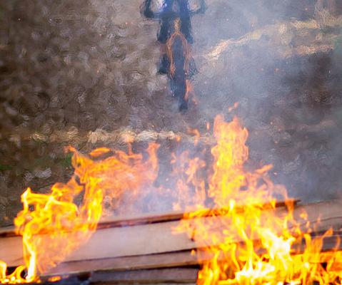 lanes of fire with bike 