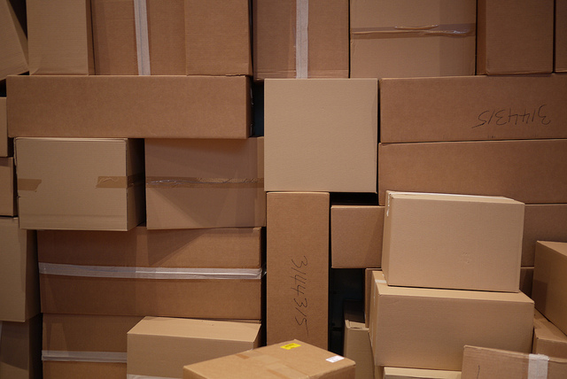 pile of boxes
