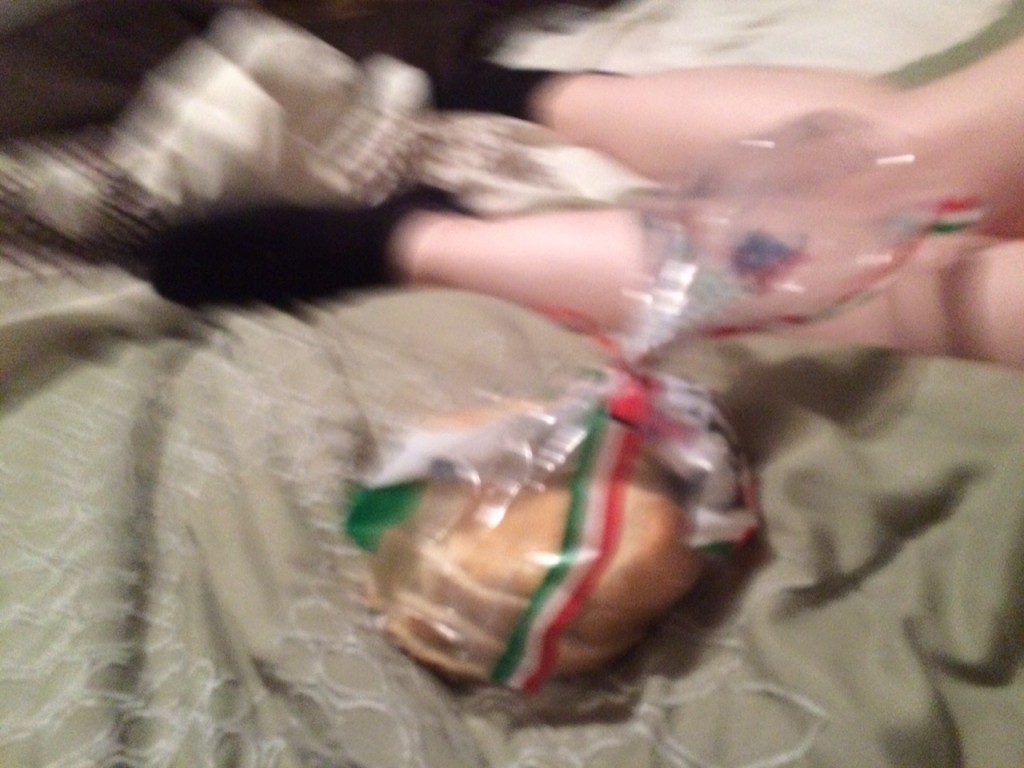 bread-in-bed with feet