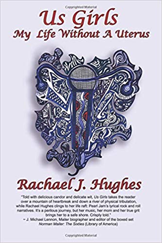 cover of us girls; artistic rendering of uterus shape with microphone in middle