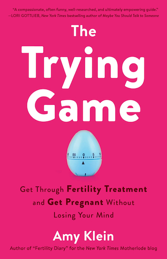 Cover of The Trying Game with timer shaped like an egg