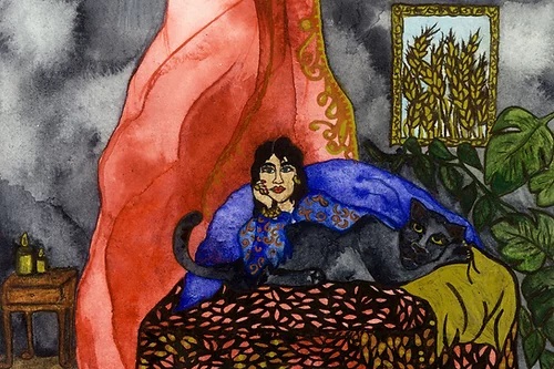 black panther painting