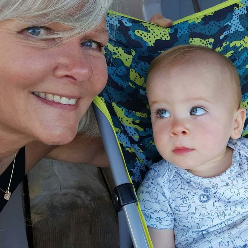 the author. nancy, with her grandson Tommy