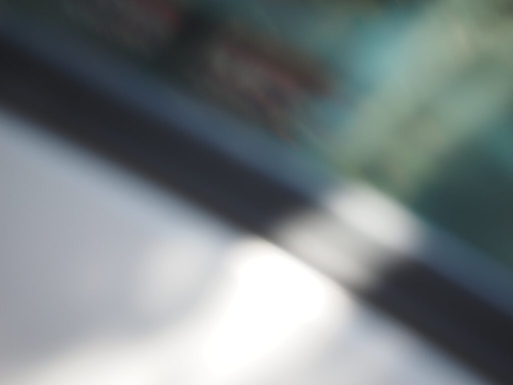 blurry image, like movement, out of a window