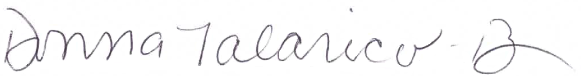 donna talarico signature in cursive