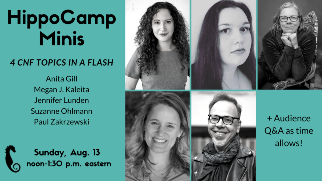 promo banner for hippocamp mini event with collage of author images