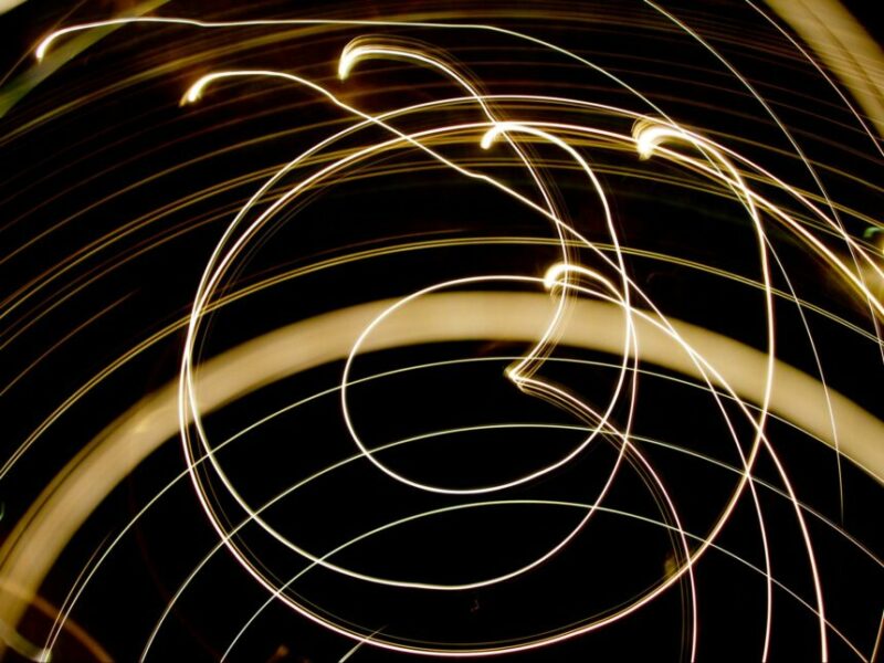 abstract image of swirls of light that implies swirling movement