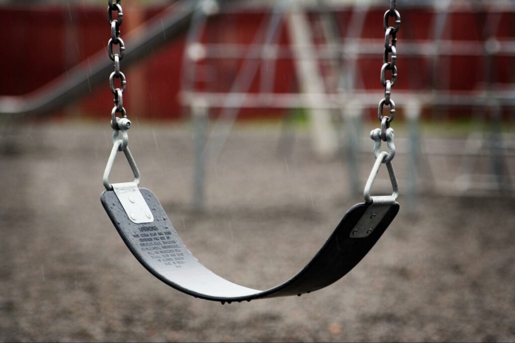 single swing set seat