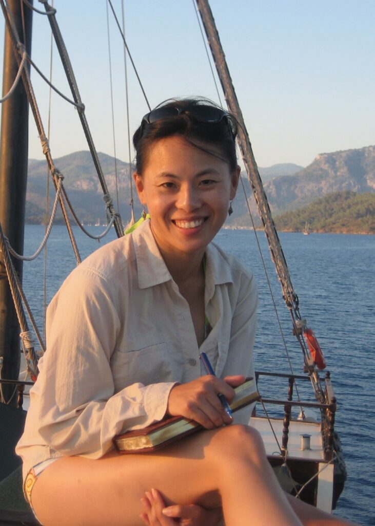 Ann Guy with Travel Journal