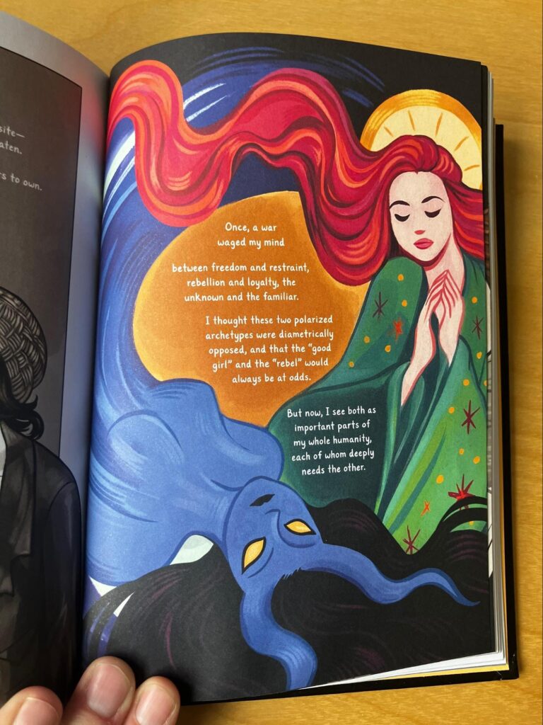 pages from within the graphic memoir everything in color