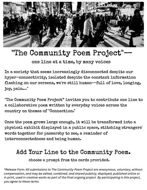 image of a community poetry project flier