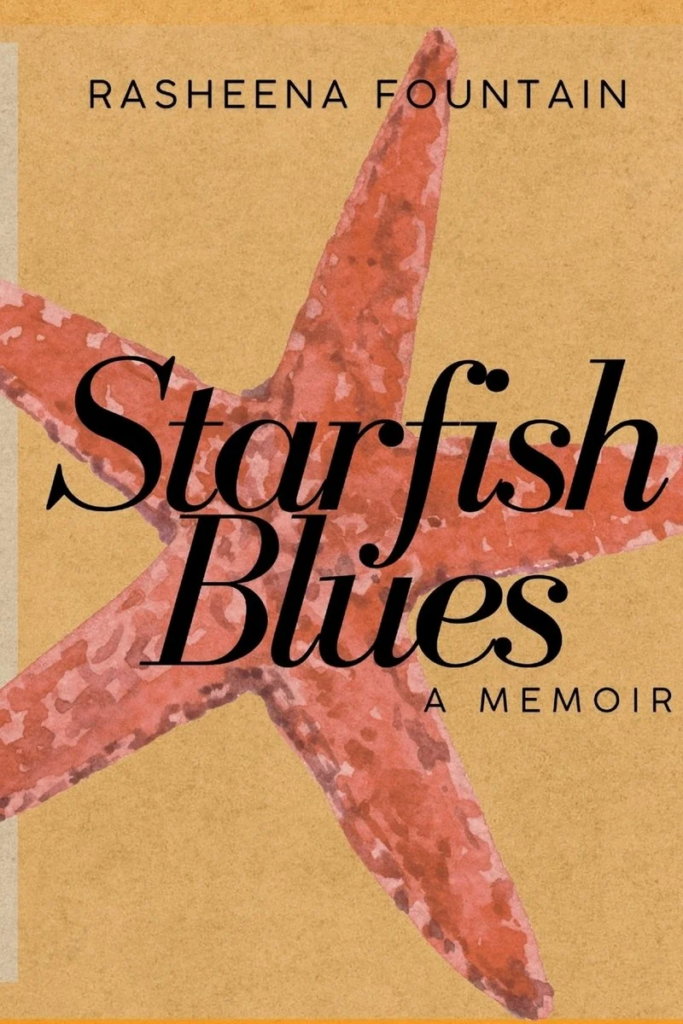 cover of Starfish Blues by Rasheena Fountain; title over a red starfish illustration