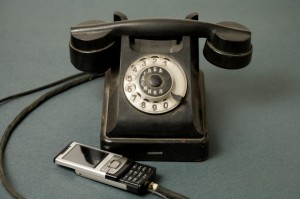 rotary phone and cell phone