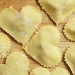 heart-shaped ravioli