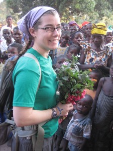 Emily johnson in africa with african children