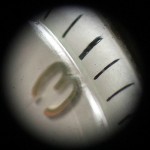 close up of face of watch at 3