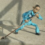 craft of janitor mopping floor