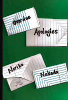cover of overdue apologies with words in folded notes