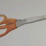pencil drawing of scissors