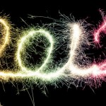 2012 spelled out with fireworks