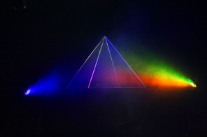 lighting for show that looks like the prism cover of dark side of the moon