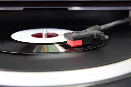 record player close up of needle