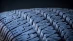 close up of car tire tread