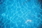 close up of crystal clear pool water