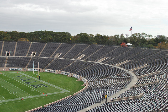 portion of yale's football stadium