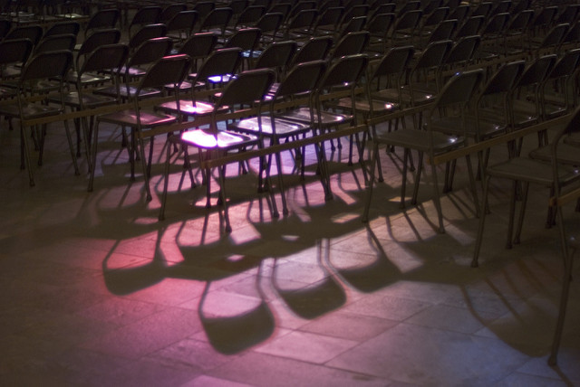chairs lined up in hall