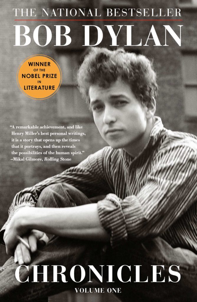 cover of chronicles featuring a younger bob dylan