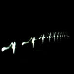 heartbeat reading against black background