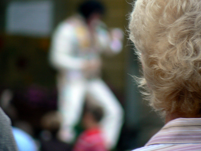 elvis performer out of focus