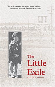 cover image with author photos as child possibly outside camp