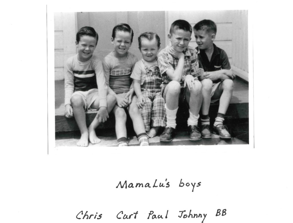 The five carbuagh brothers as children black and white older photo
